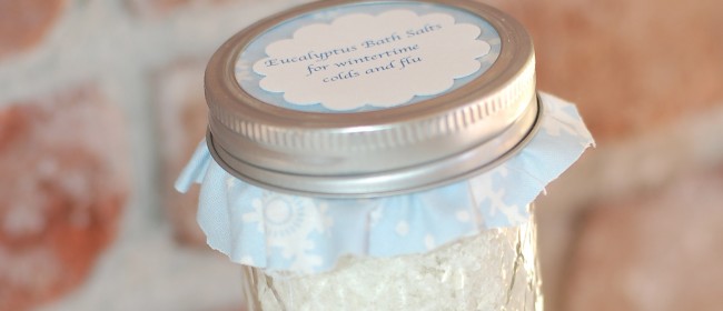 Eucalyptus Bath Salts for wintertime colds and flu