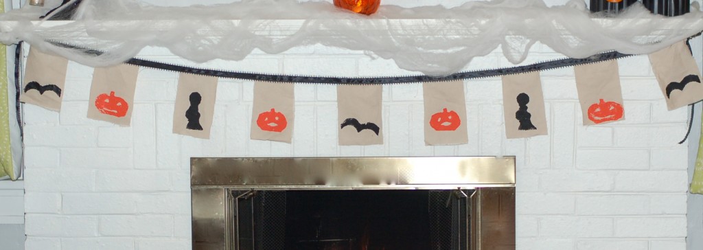 Make a spooky Halloween banner for your mantle