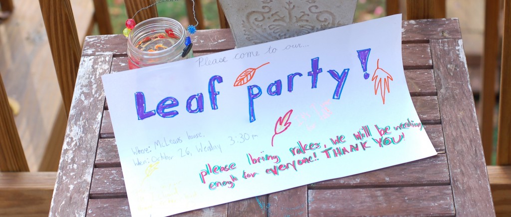 A leaf party! What a great idea.