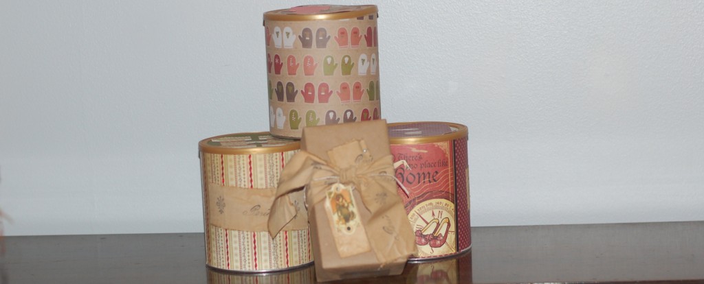 Upcycled canisters and gifts from a special reader