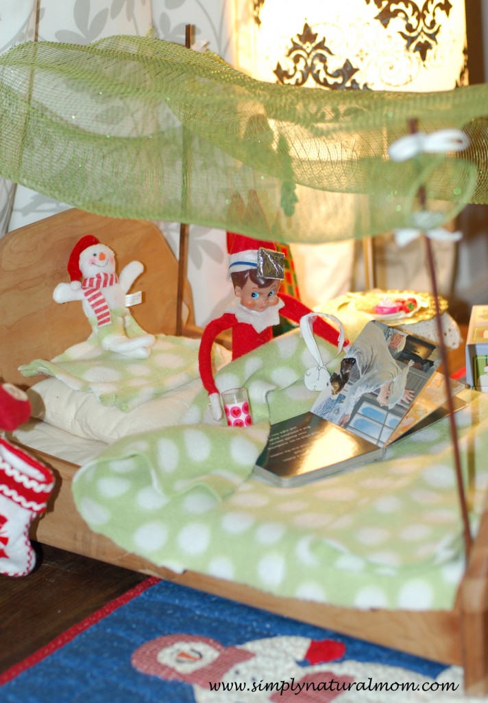 Elf on the Shelf bed and our advent box